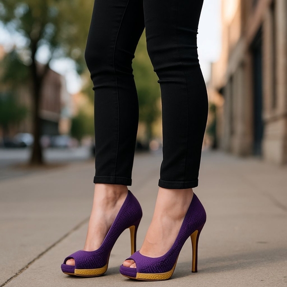 Liliana rhinestone purple heels - Picture 7 of 8